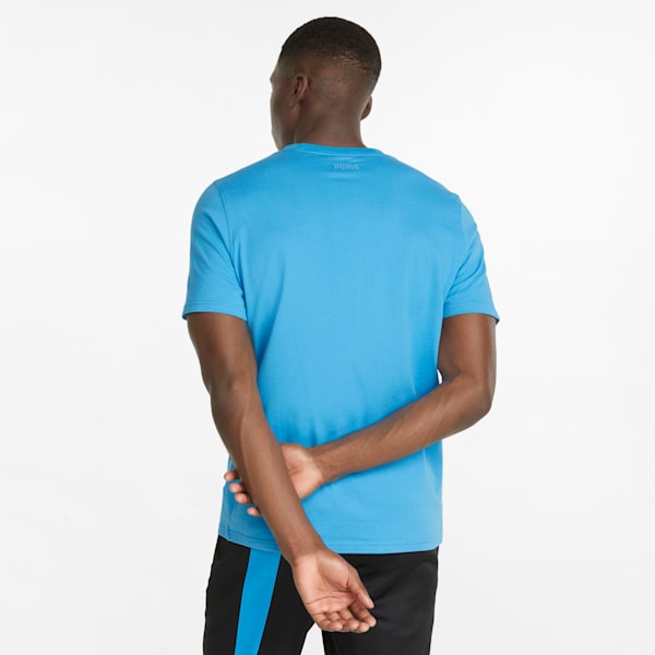 Qualifier Men's Basketball Short Sleeve Tee, Bleu Azur, extralarge