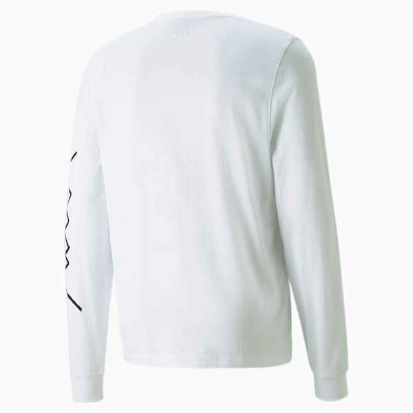 Playera de basketball de manga larga para hombre Qualifier, Puma White, extralarge