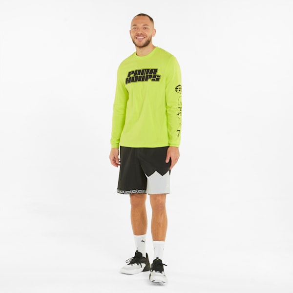 Qualifier Long Sleeve Men's Basketball Tee, Nrgy Yellow, extralarge-GBR