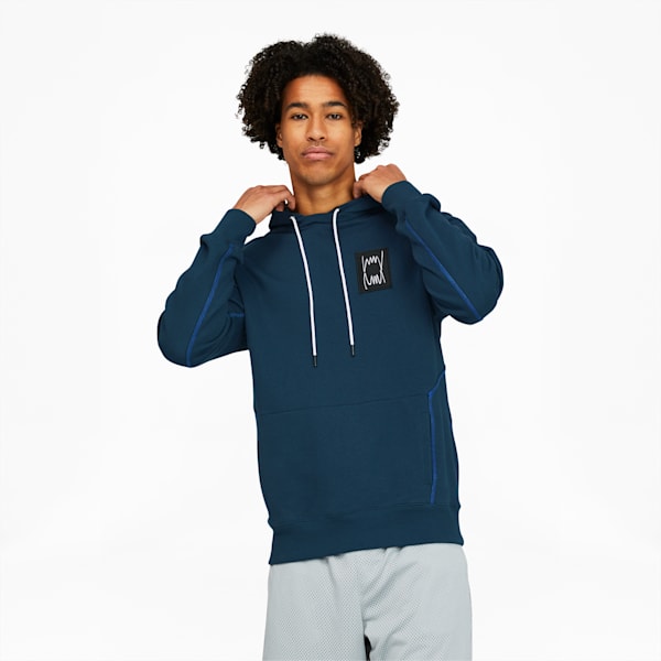 Pivot Men's Basketball Hoodie, Intense Blue, extralarge