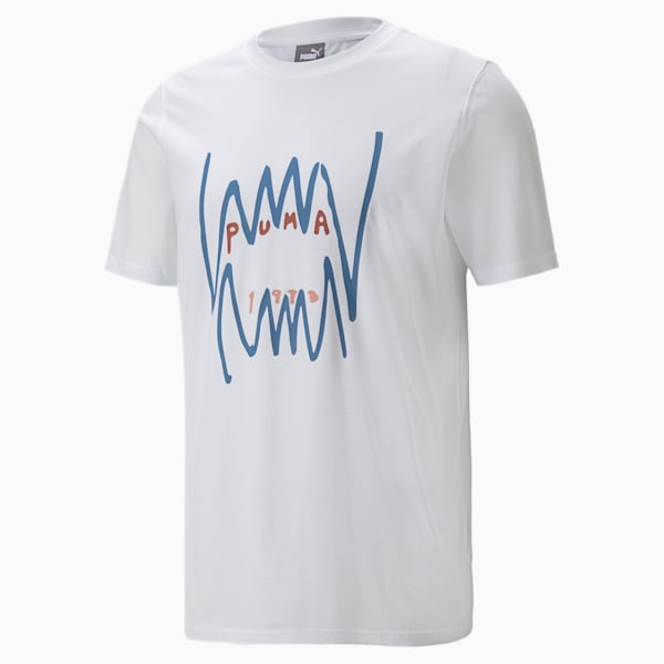 All Tournament Men's Basketball Tee, Puma White-Vallarta Blue