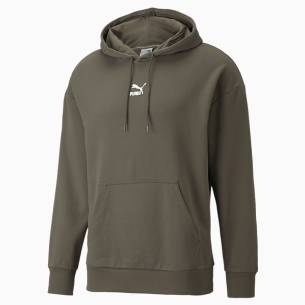 Classics Oversized Relaxed Fit Men's Hoodie, Grape Leaf, extralarge-IND