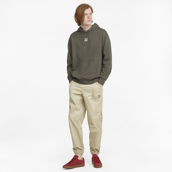 Classics Oversized Relaxed Fit Men's Hoodie, Grape Leaf, extralarge-IND
