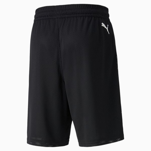 Mesh Men's Basketball Practice Short, Puma Black-Ocean Dive, extralarge