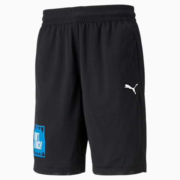 Mesh Men's Basketball Practice Short, Puma Black-Ocean Dive, extralarge