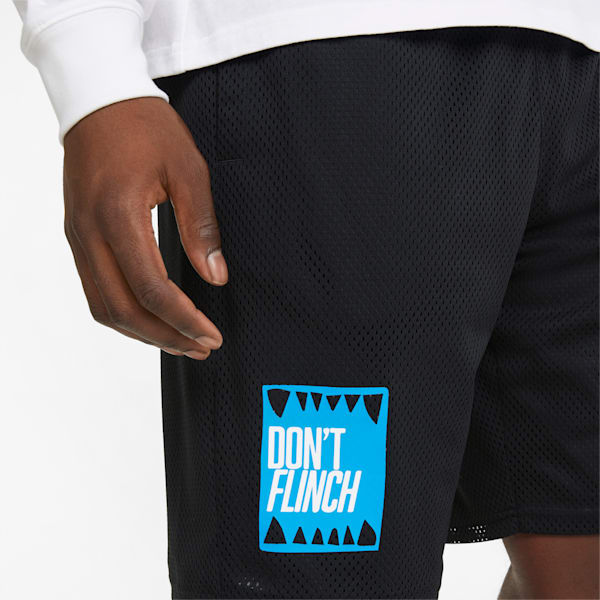 Mesh Men's Basketball Practice Short, Puma Black-Ocean Dive, extralarge