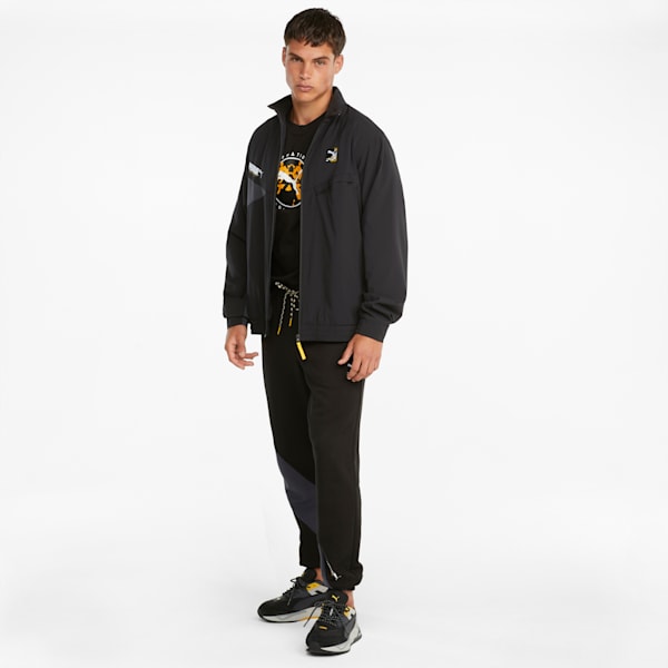 PUMA International Winterized Relaxed Fit Woven Men's Jacket, Puma Black, extralarge-IND
