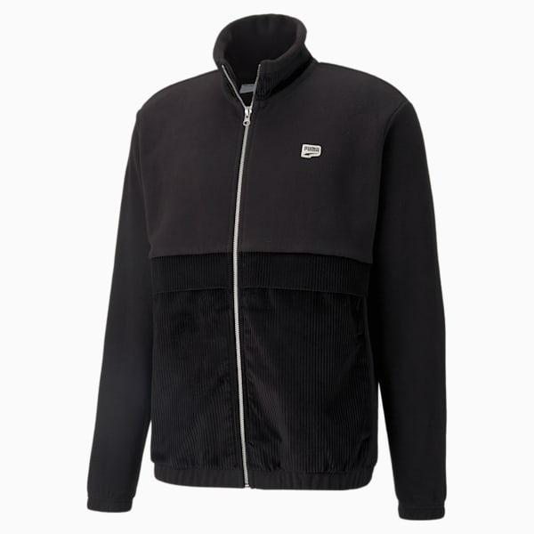 Downtown Corduroy Mix Men's Jacket, Puma Black, extralarge