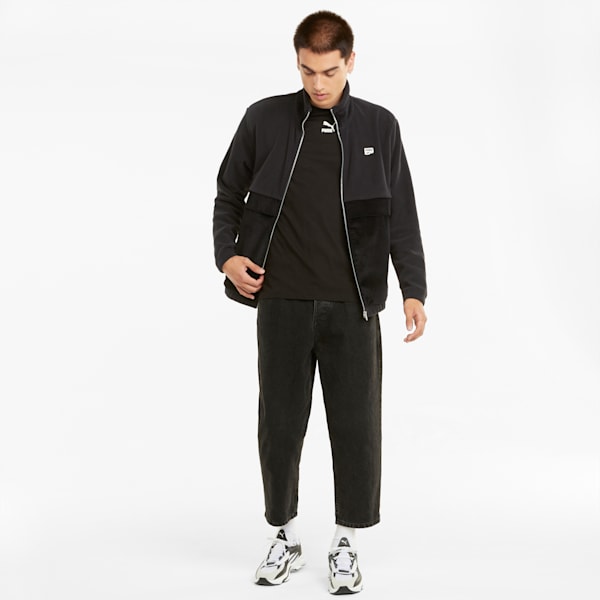 Downtown Corduroy Mix Men's Jacket, Puma Black, extralarge