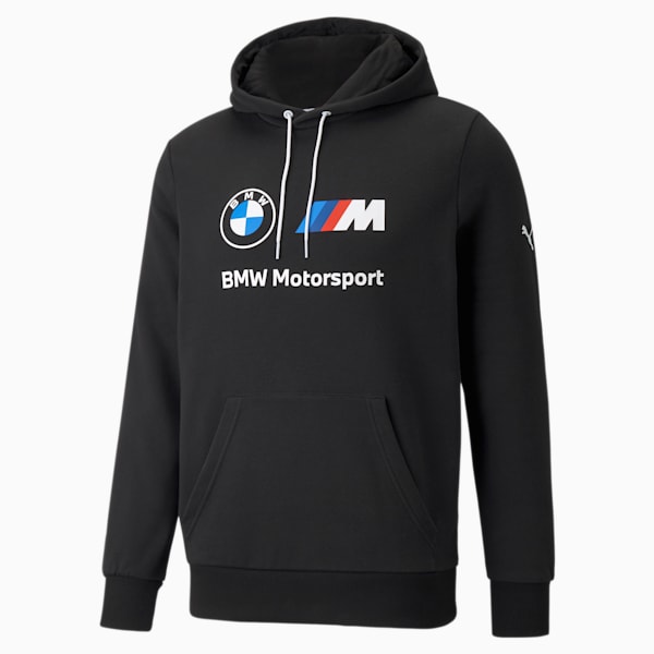 BMW M Motorsport Essentials Fleece Men's Hoodie, Puma Black, extralarge