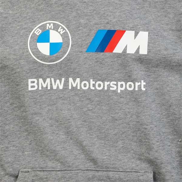 BMW M Motorsport Essential Logo Kid's T-Shirt, Medium Gray Heather, extralarge-IND