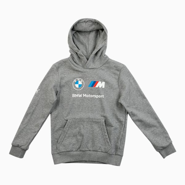 BMW M Motorsport Essential Logo Kid's T-Shirt, Medium Gray Heather, extralarge-IND