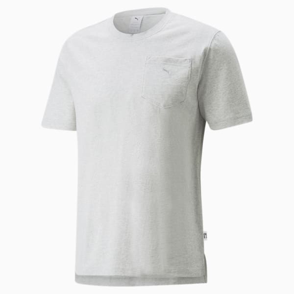 MMQ ポケット Tシャツ ユニセックス, Light Gray-Heather BC02, extralarge-AUS