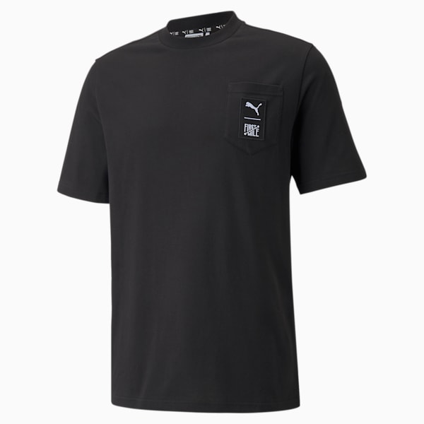 First Mile Regular Fit Men's T-Shirt, Puma Black, extralarge-IND