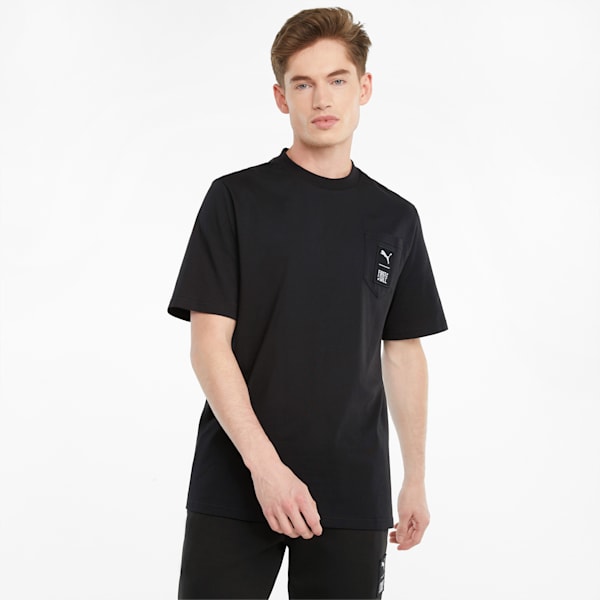 First Mile Regular Fit Men's T-Shirt, Puma Black, extralarge-IND