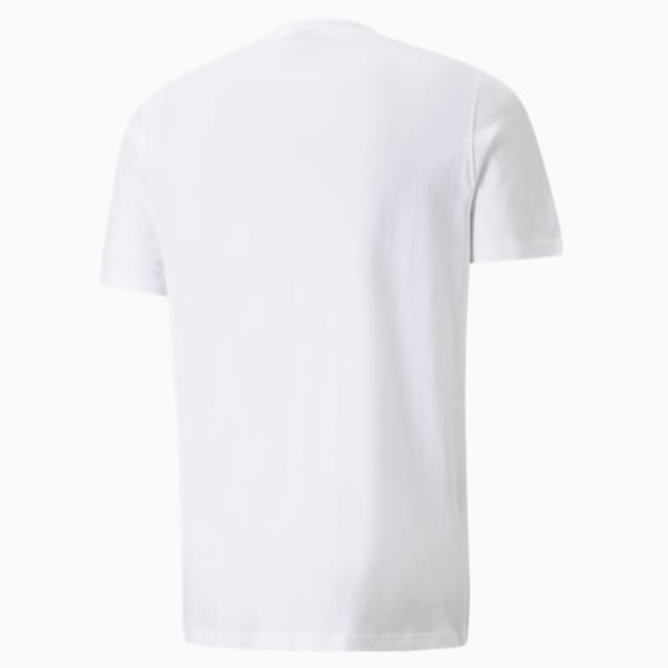 4th Quarter Short Sleeves Men's Regular Fit T-Shirt, Puma White-Green Flash, extralarge-IDN