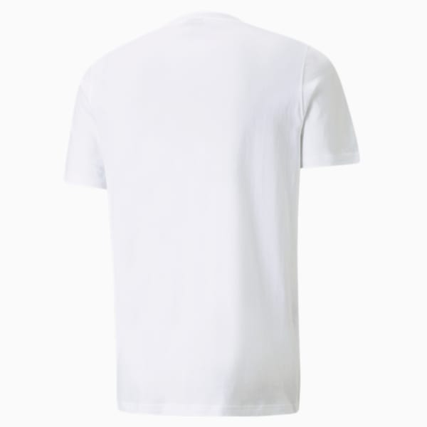 4th Quarter Short Sleeves Men's Regular Fit T-Shirt, Puma White-Green Flash, extralarge-IND