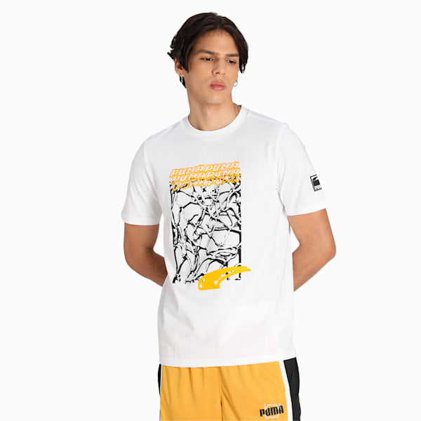 Clutch Short Sleeves Men's T-Shirt, Puma White, extralarge-IND