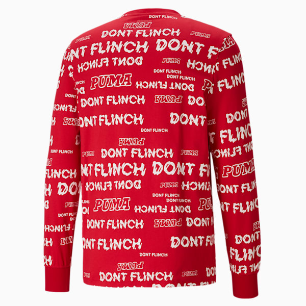 Backboard Long Sleeves Men's Basketball T-Shirt, Urban Red, extralarge-IND