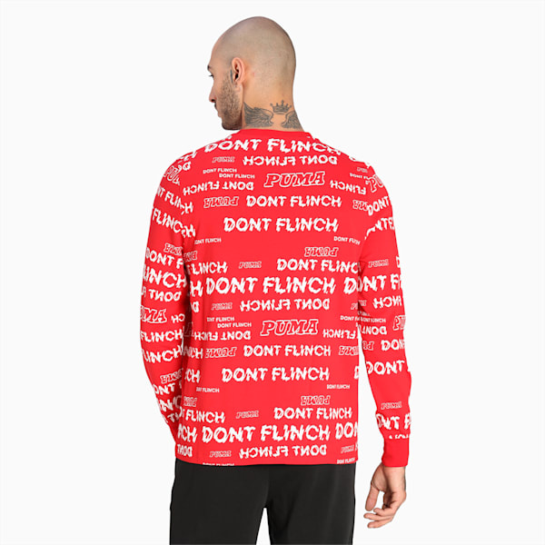 Backboard Long Sleeves Men's Basketball T-Shirt, Urban Red, extralarge-IND