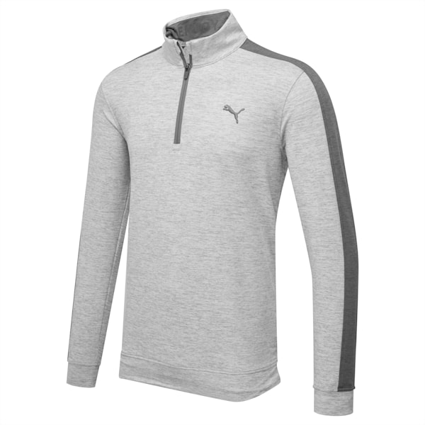 CLOUDSPUN T7 Quarter-Zip Men's Golf Sweater, High Rise Heather-QUIET SHADE Heather, extralarge