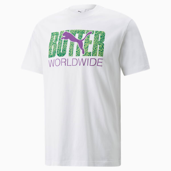 PUMA x BUTTER GOODS Graphic Tee, Puma White-Sharp Green, extralarge