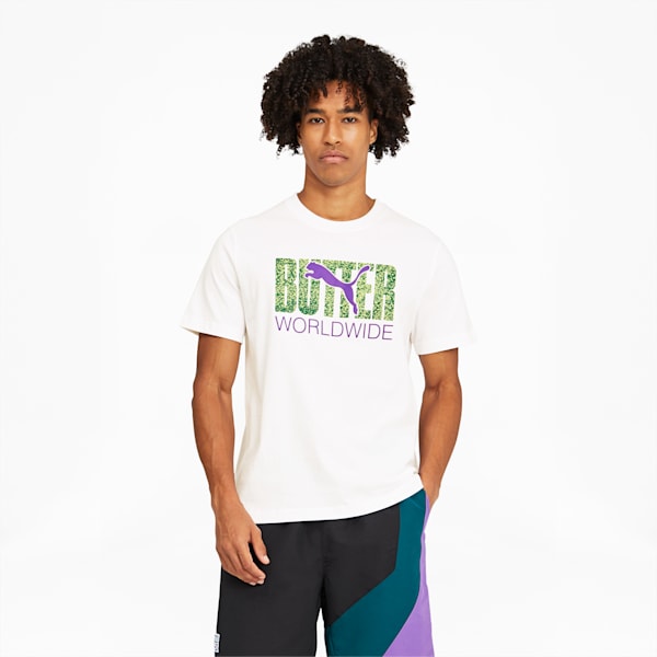 PUMA x BUTTER GOODS Graphic Tee, Puma White-Sharp Green, extralarge