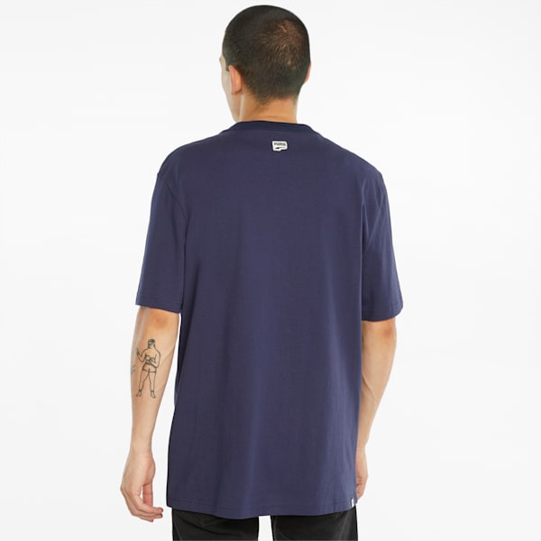 Downtown Logo Relaxed Firt Men's T-Shirt, Peacoat, extralarge-IND
