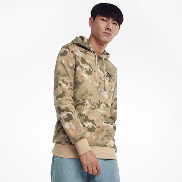 CG Printed French Terry Men's Hoodie, Pebble, extralarge
