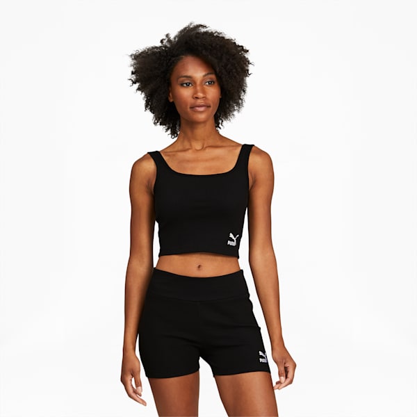 Classic Ribbed Sports Bra - Black