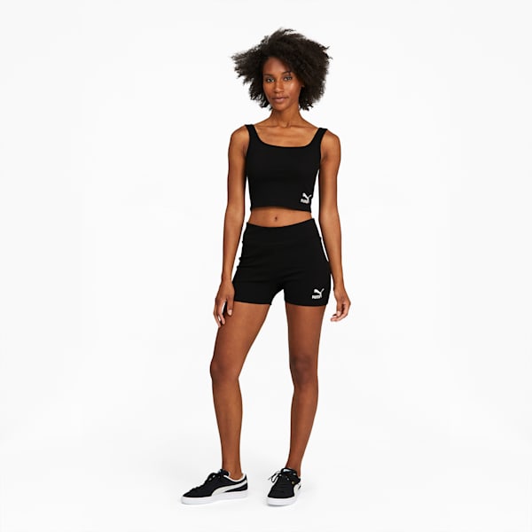 Classics Women's Ribbed Bralette, Puma Black, extralarge