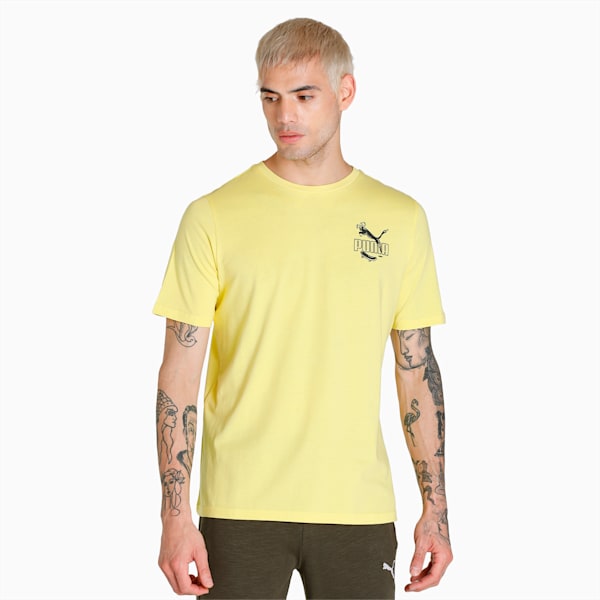 PUMA Graphic Streetwear Men's T-Shirt, Celandine, extralarge-IND