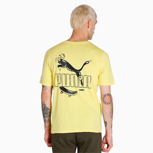 PUMA Graphic Streetwear Men's T-Shirt, Celandine, extralarge-IND