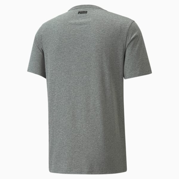 Dylan Short Sleeve Men's Basketball Tee, Medium Gray Heather-Puma Black, extralarge
