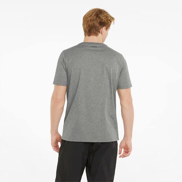 Dylan Short Sleeve Men's Basketball Tee, Medium Gray Heather-Puma Black, extralarge