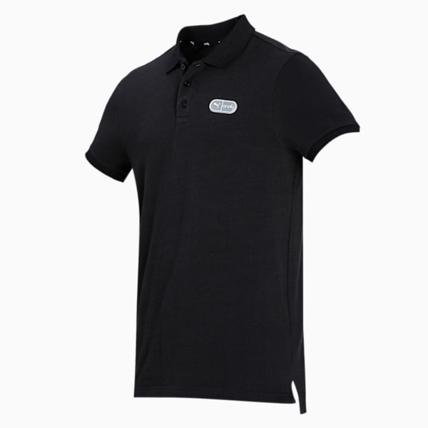 One8 Slim Fit Jacquard Men's Slim Fit Polo, Puma Black, extralarge-IND
