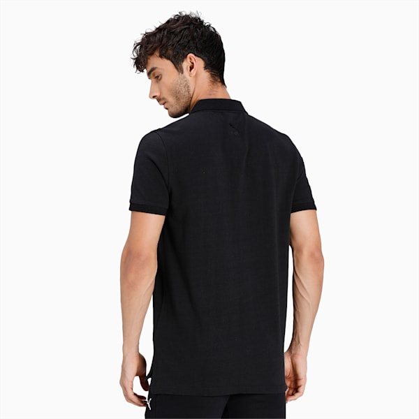 One8 Slim Fit Jacquard Men's Slim Fit Polo, Puma Black, extralarge-IND