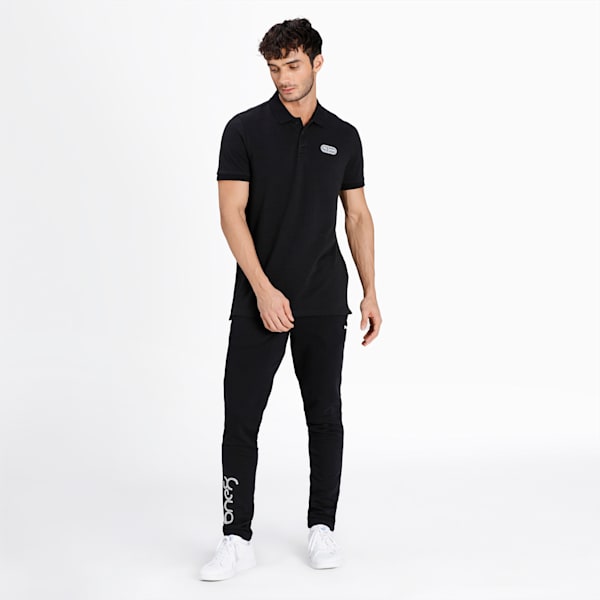 One8 Slim Fit Jacquard Men's Slim Fit Polo, Puma Black, extralarge-IND