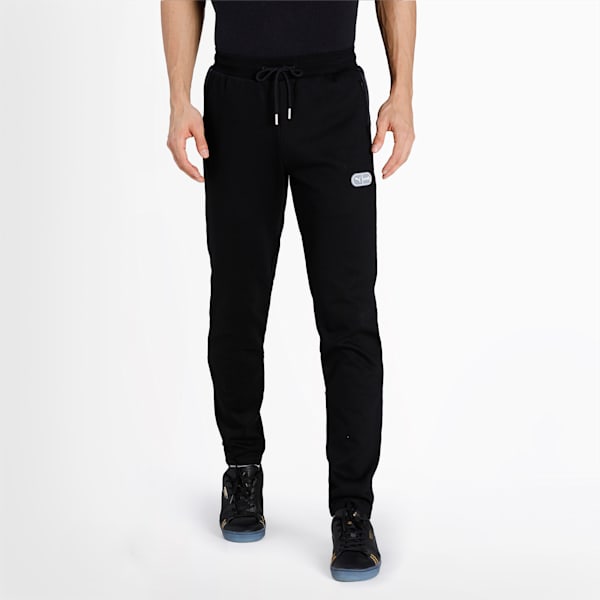 PUMA x one8 Men's Slim Fit Sweat Pants, Puma Black, extralarge-IND