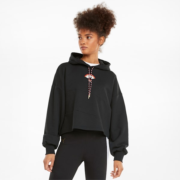 AS Women's Hoodie, Puma Black-Puma Black, extralarge-IND