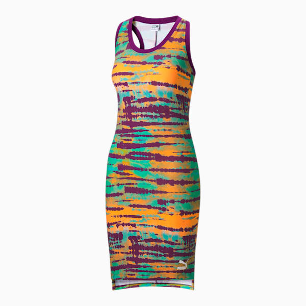 Tie Dye Women's Dress, Byzantium, extralarge
