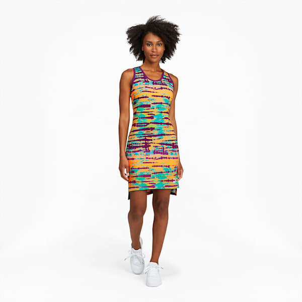 Tie Dye Women's Dress, Byzantium, extralarge