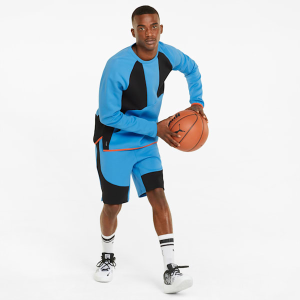 Shorts de basquetbol para hombre Dime, Bleu Azur-Puma Black, extralarge