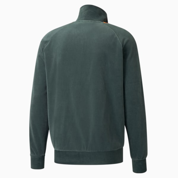 Iconic T7 Velour Men's Track Jacket, Green Gables, extralarge-IND