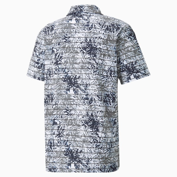Camiseta tipo polo de Golf con estampado de hojas tropicales CLOUDSPUN para hombre, QUIET SHADE-Navy Blazer, extralarge