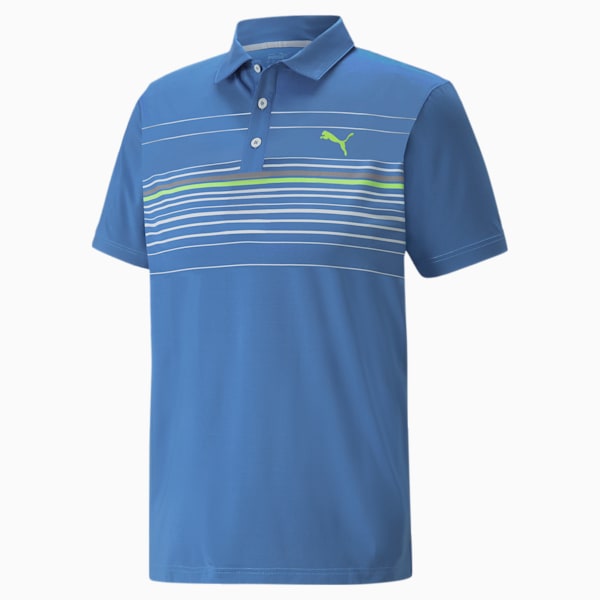 Mattr Canyon Men's Golf Polo Shirt, Bright Cobalt-Greenery, extralarge-GBR