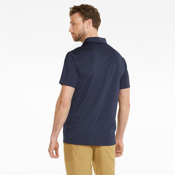 Camiseta de golf tipo polo Mattr Canyon para hombre, Navy Blazer-Lavendar Pop
