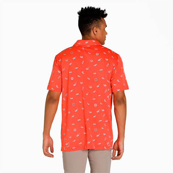 Mattr Sunnies Men's Golf Polo, Hot Coral-High Rise, extralarge-IND