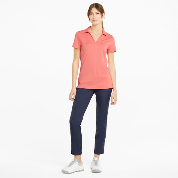 CLOUDSPUN Coast Women's Golf Polo, Carnation Pink Heather