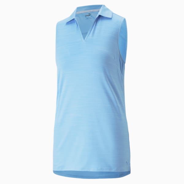 CLOUDSPUN Coast Sleeveless Women's Golf Polo, Day Dream Heather